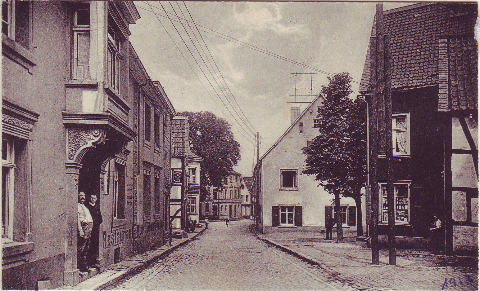 Frankfurter Straße mit Gasthof und Bäckermeister Wilhelm Dörnen
